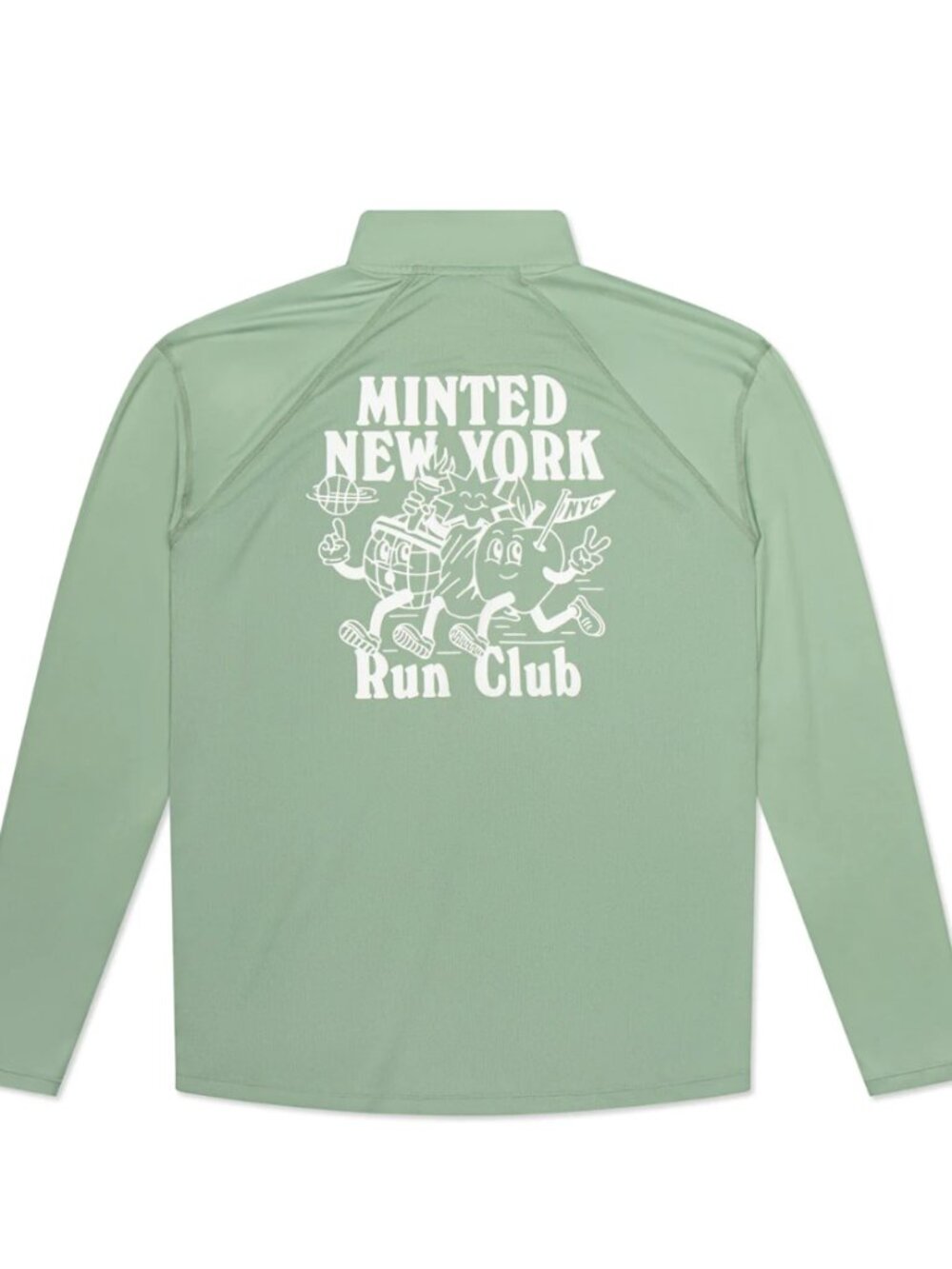 Minted New York Sea Foam Green Performance 1/4 Zip Jacket